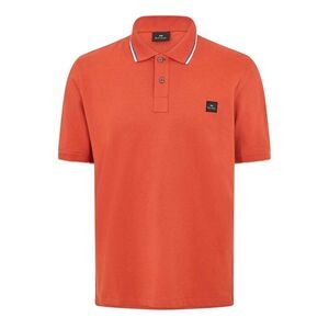Paul Smith Mens Patch Cotton Logo Polo Shirt / Orange